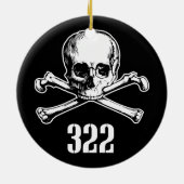 スカルおよび骨322 セラミックオーナメント (裏面)