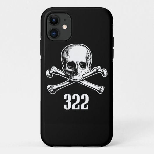 スカルおよび骨322 Case-Mate iPhoneケース (裏面)