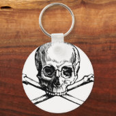 スカルおよび骨 キーホルダー (正面)