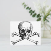 スカルおよび骨 ポストカード (スタンド正面)