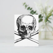 スカルおよび骨 ポストカード (スタンド正面)