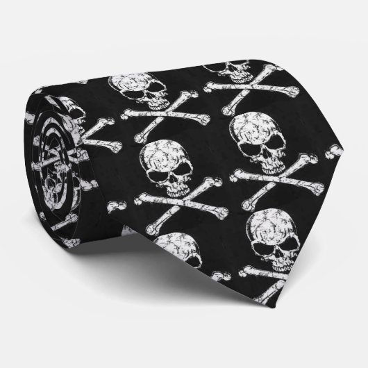 スカルおよびCrossboneタイ ネクタイ (ロール)