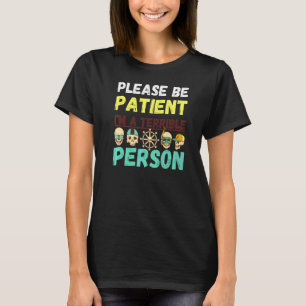 スカルお願い私は恐ろしい人だ Tシャツ