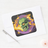 スカルかぼちゃシール スクエアシール (封筒)