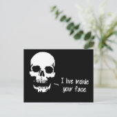 スカルがあなたの顔の中に住む ポストカード (スタンド正面)