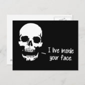 スカルがあなたの顔の中に住む ポストカード (正面/裏面)