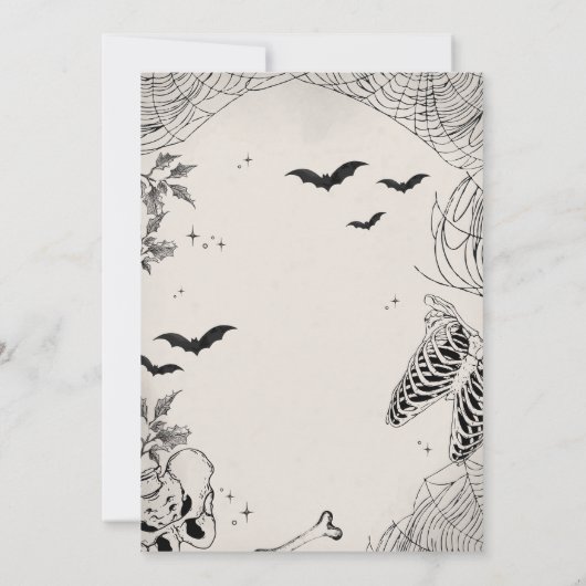 スカルがパーティーハローウィンパーティ 招待状 (裏面)