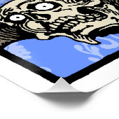 スカルこうもりの時間 – ポップ・アートのゴシック悪夢超現実的 ポスター (コーナー)