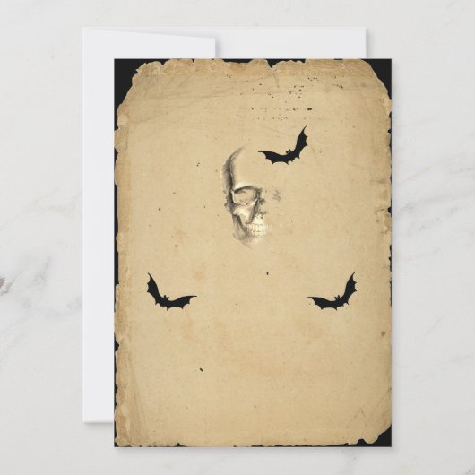 スカルこうもりの死に彼女の20歳の誕生日パーティー 招待状 (裏面)