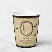 スカルこうもりの死に彼女の20歳の誕生日パーティー 紙コップ (裏面)