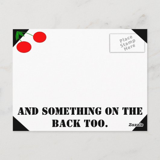 スカルさくらんぼはがき ポストカード (裏面)