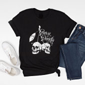 スカルさくらんぼ不気味と甘いゴシックのハロウィーン Tシャツ