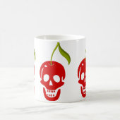 スカルさくらんぼ骨格ハロウィンゴシック コーヒーマグカップ (中央)