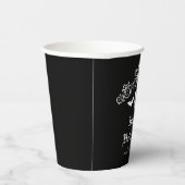 スカルとこうもりゴシックハッピーハローウィンブラック 紙コップ (右)