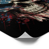 スカルとアメリカの国旗を掲げた ポスター (角)