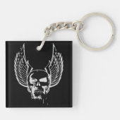 スカルとエーテル翼 キーホルダー (裏面)