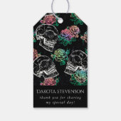 スカルとオンブレ ローズ | ゴシック グラム サンクスユー ギフトタグ (裏面)