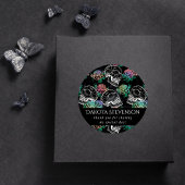 スカルとオンブレ ローズ | ゴシック グラム サンクスユー ラウンドシール