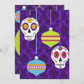 スカルとオーナメント招待状 招待状 (正面/裏面)