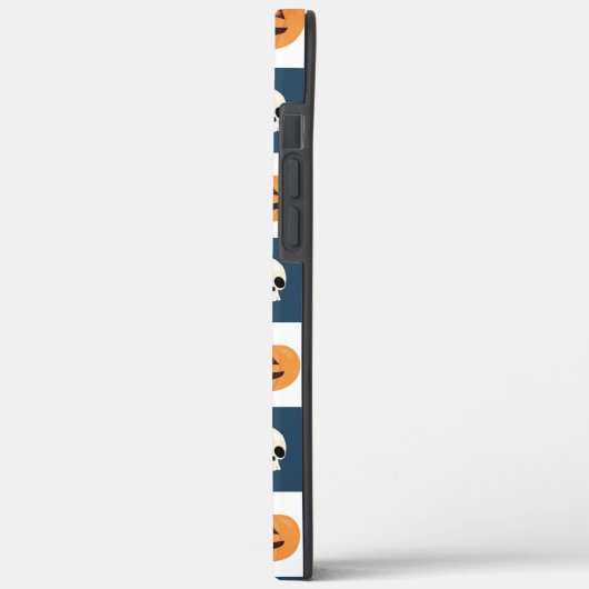 スカルとカボチャのチェック Case-Mate iPhoneケース (裏面 / 左)
