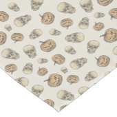 スカルとカボチャのハロウィーンパターン ショートテーブルランナー (コーナー)