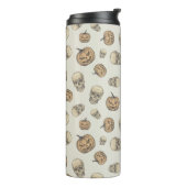 スカルとカボチャのハロウィーンパターン タンブラー (回転左)