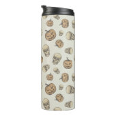 スカルとカボチャのハロウィーンパターン タンブラー (回転右)