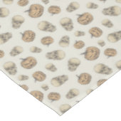 スカルとカボチャのハロウィーンパターン テーブルクロス (アングル)