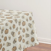 スカルとカボチャのハロウィーンパターン テーブルクロス (インサイチュ)