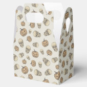 スカルとカボチャのハロウィーンパターン フェイバーボックス (オープン)