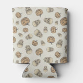 スカルとカボチャのハロウィーンパターン 缶クーラー (裏面)