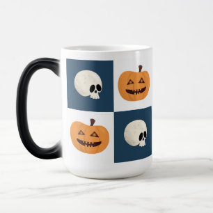 スカルとカボチャ モーフィングマグカップ