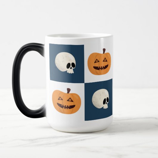 スカルとカボチャ モーフィングマグカップ (左)