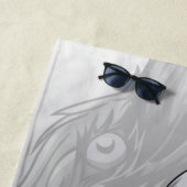 スカルとカラスビーチタオル ビーチタオル (インサイチュ)