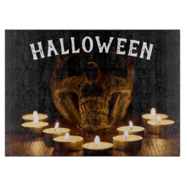 スカルとキャンドル カッティングボード