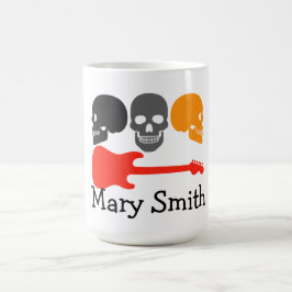 スカルとギター コーヒーマグカップ