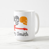 スカルとギター コーヒーマグカップ (正面右)