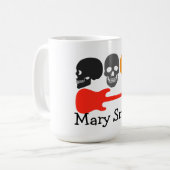 スカルとギター コーヒーマグカップ (正面左)