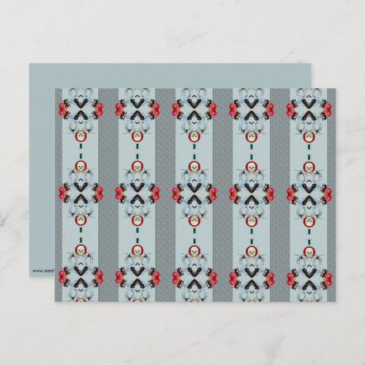 スカルとクモのはがき ポストカード (正面/裏面)