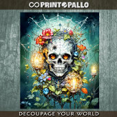 スカルとクモの巣 薄葉紙