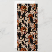 スカルとクロウのクルーハロウィンプリント 招待状 (正面/裏面)