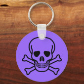 スカルとクロスボネスのキーチェーン キーホルダー (正面)