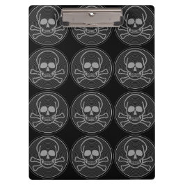 スカルとクロスボーンのエンブレム クリップボード