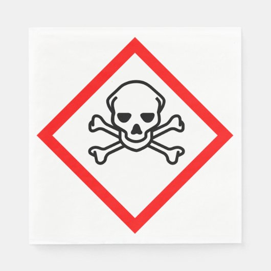 スカルとクロスボーンの危険度の記号 スタンダードランチョンナプキン (正面)