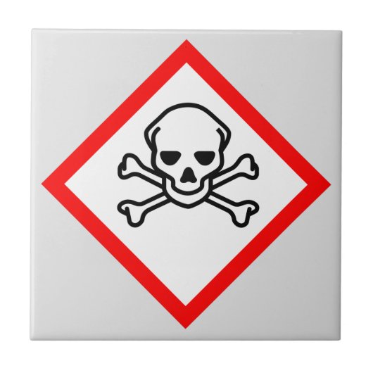 スカルとクロスボーンの危険度の記号 タイル (正面)