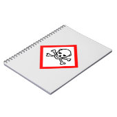 スカルとクロスボーンの危険度の記号 ノートブック (左側)