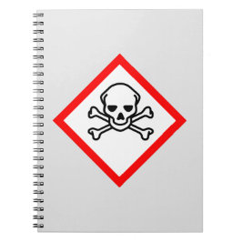 スカルとクロスボーンの危険度の記号 ノートブック