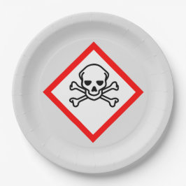 スカルとクロスボーンの危険度の記号 ペーパープレート
