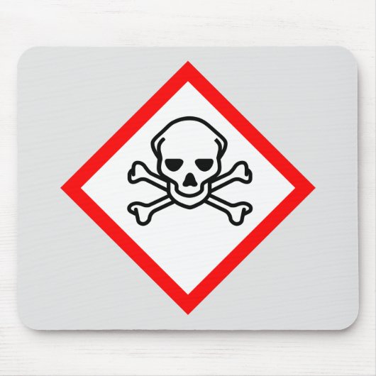スカルとクロスボーンの危険度の記号 マウスパッド (正面)
