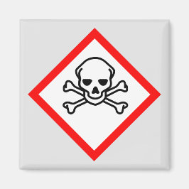 スカルとクロスボーンの危険度の記号 マグネット